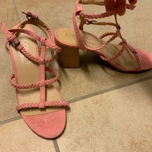 Pink strappy sandals heels